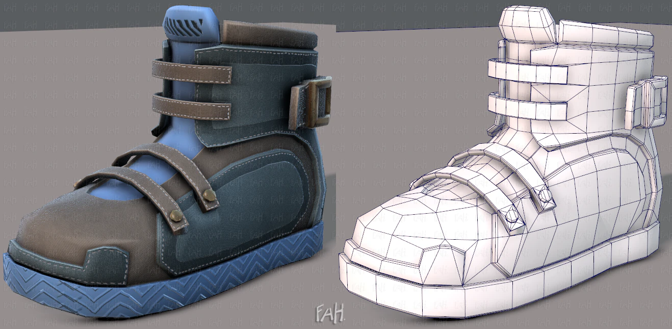 shoes cartoonv11 3D Model .c4d .max .obj .3ds .fbx .stl .blend 