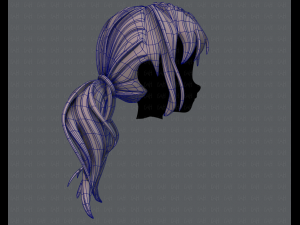 3d hair style for girl v27 3D Model