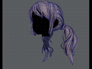 3d hair style for girl v27 3D Model