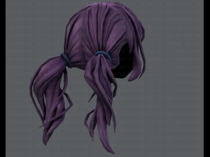 3d hair style for girl v27 3D Model