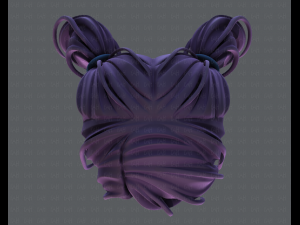 3d hair style for girl v27 3D Model