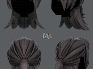 Acconciatura 3d per ragazza v28 Modello 3D