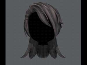 3d hair style for girl v28 3D Model
