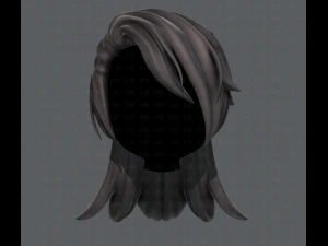 3d hair style for girl v28 3D Model