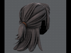 3d hair style for girl v28 3D Model