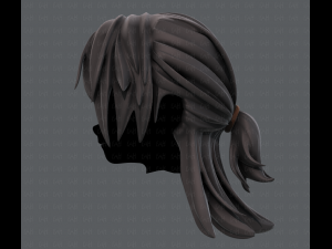 3d hair style for girl v28 3D Model