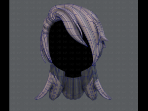 3d hair style for girl v28 3D Model