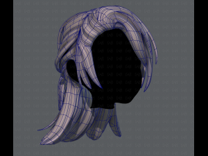 3d hair style for girl v28 3D Model