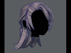 3d hair style for girl v28 3D Model