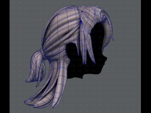 3d hair style for girl v28 3D Model