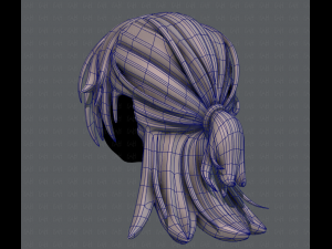 3d hair style for girl v28 3D Model