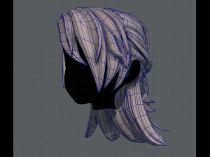 3d hair style for girl v28 3D Model