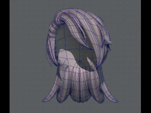 3d hair style for girl v28 3D Model