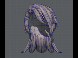 3d hair style for girl v28 3D Model