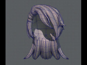 3d hair style for girl v28 3D Model