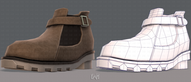 shoes cartoonv12 3D Model .c4d .max .obj .3ds .fbx .stl .blend 
