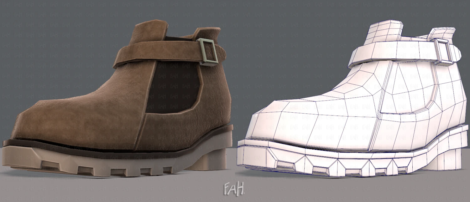 shoes cartoonv12 3D Model .c4d .max .obj .3ds .fbx .stl .blend