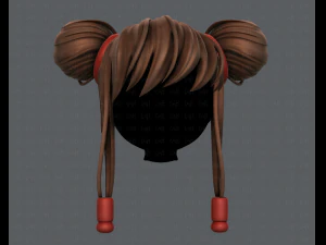 3d hair style for girl v29 3D Model