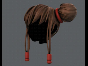 3d hair style for girl v29 3D Model