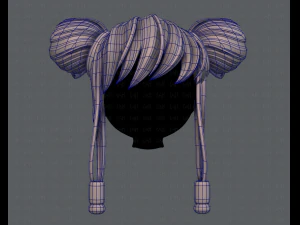 3d hair style for girl v29 3D Model