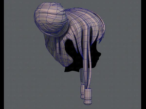 3d hair style for girl v29 3D Model