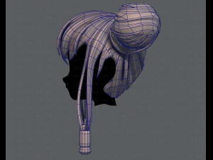 3d hair style for girl v29 3D Model
