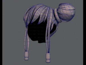 3d hair style for girl v29 3D Model