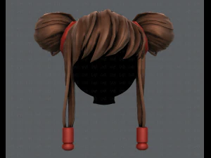 3d hair style for girl v29 3D Model