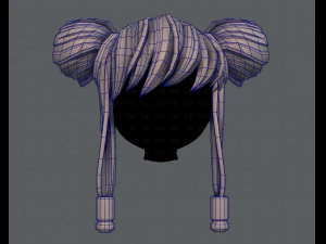 3d hair style for girl v29 3D Model