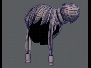 3d hair style for girl v29 3D Model