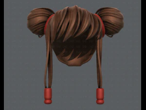 3d hair style for girl v29 3D Model