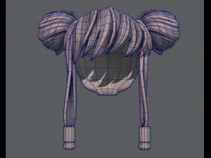 3d hair style for girl v29 3D Model