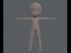 Base mesh boy character v03 Model 3D