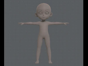 Base mesh boy character v03 3D Model