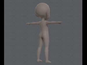 Base mesh boy character v03 Model 3D