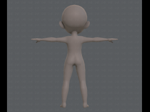 Base mesh boy character v03 Model 3D