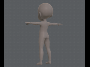 Base mesh boy character v03 Model 3D