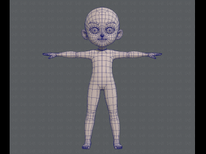 Base mesh boy character v03 Model 3D