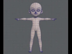 Base mesh boy character v03 3D Model
