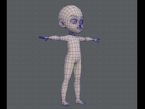 Base mesh boy character v03 Model 3D