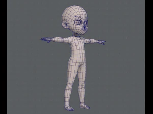 Base mesh boy character v03 3D Model