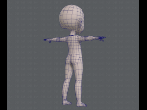 Base mesh boy character v03 Model 3D