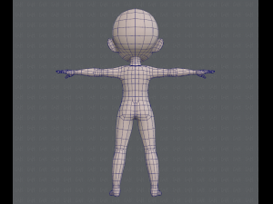 Base mesh boy character v03 Model 3D
