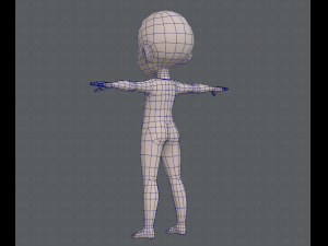 Base mesh boy character v03 Model 3D