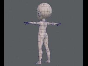 Base mesh boy character v03 3D Model