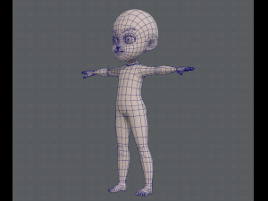 Base mesh boy character v03 Model 3D