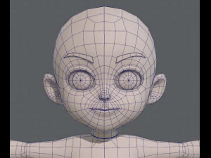 Base mesh boy character v03 3D Model
