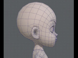 Base mesh boy character v03 3D Model