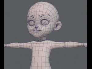 Base mesh boy character v03 3D Model