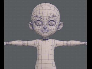 Base mesh boy character v03 Model 3D